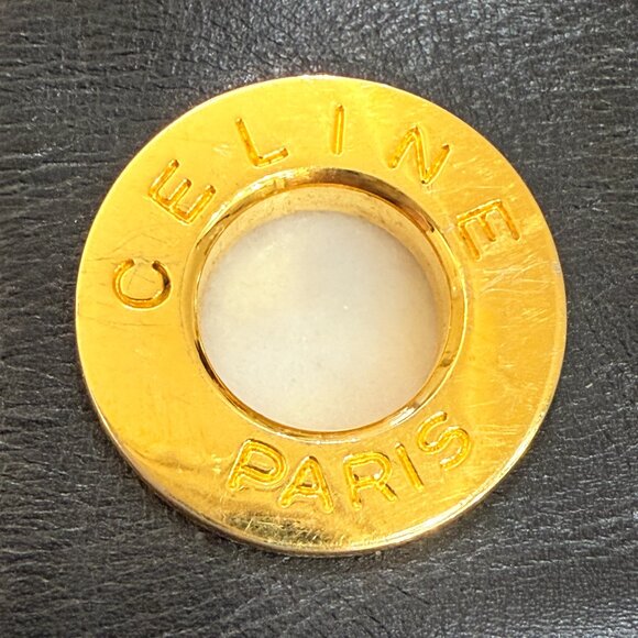 Celine Belt Black and Gold Size 85 - Picture 1 of 16